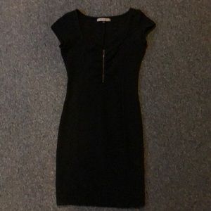 Fitted black mini dress